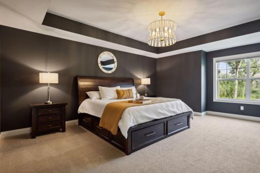Spectacular Primary Bedroom with gorgeous contrast
