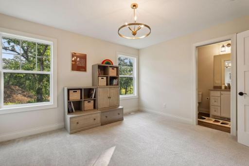 Legal Bedroom currently used as Playroom with private bathroom attached