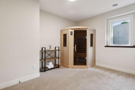Lower Level Bedroom currently used as Sauna Room