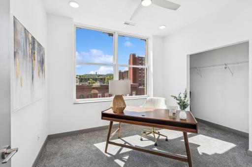 Second bedroom with panoramic city and bluff views
