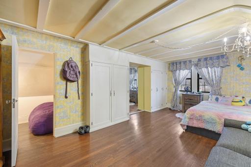 ...and additional built-in mirror and closet storage.