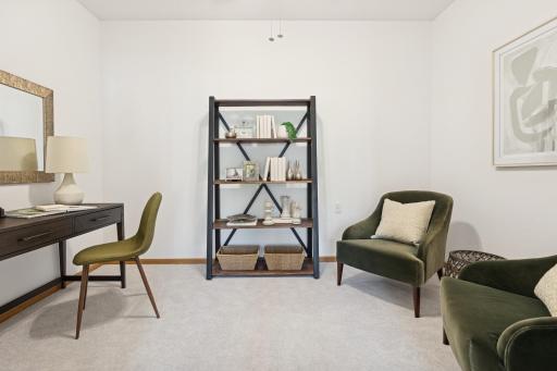 This den makes the perfect home office, craft space, or extra TV room.