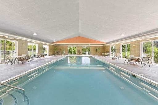 Resort style clubhouse with pool, hot tub, sauna & spacious locker rooms all included in monthly HOA fee!