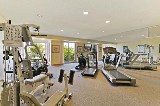 Exercise room is housed on 2nd floor - just down the hall from Unit 209.