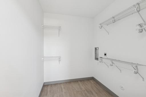 Large Walk-In Closet. Stackable Washer & Dryer Included.