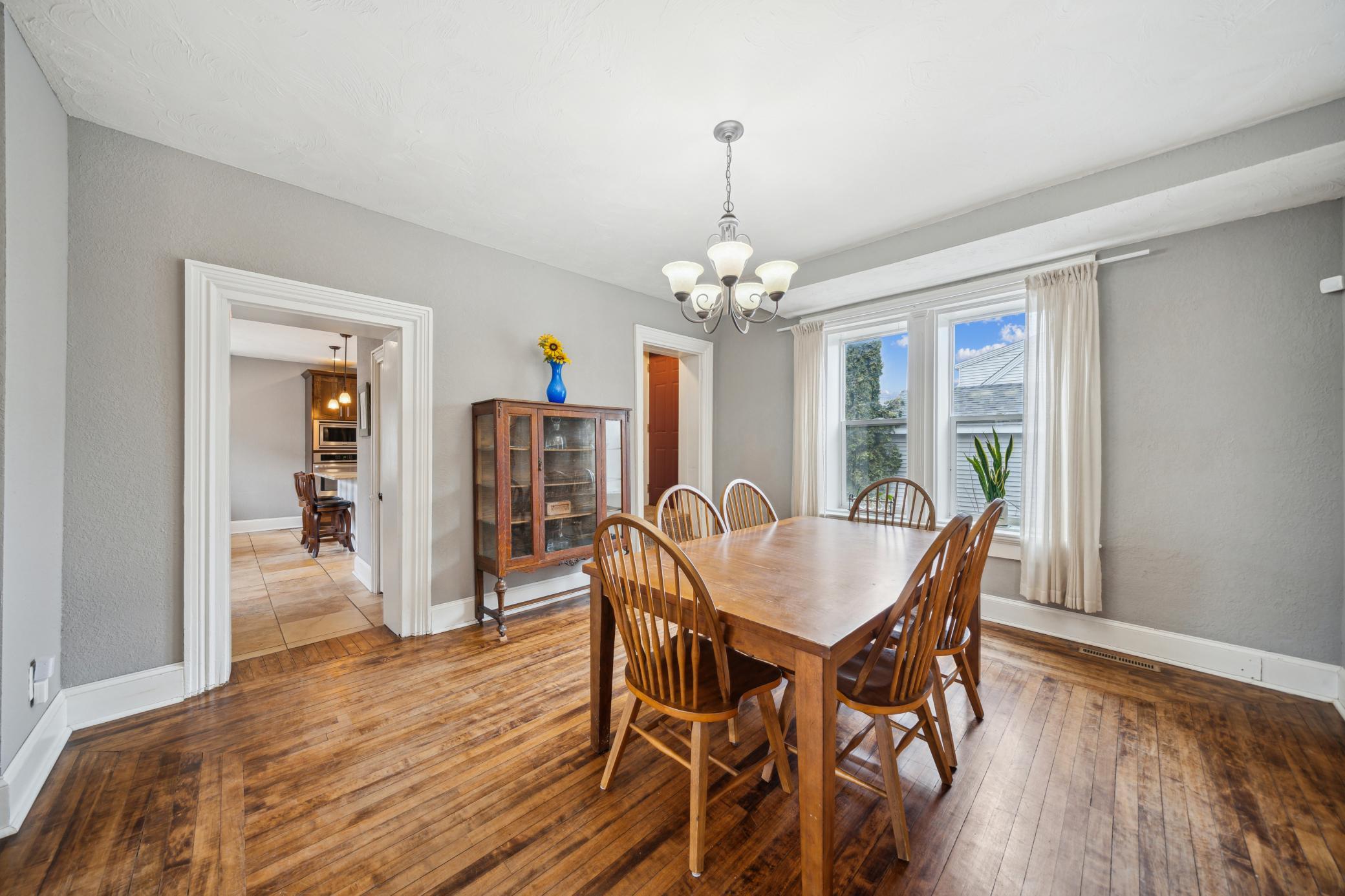 The spacious dining room for entertaining your guests!