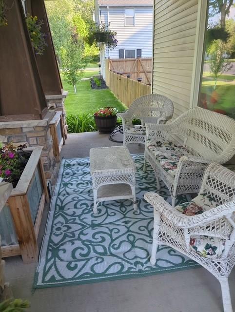 Sit out on the front porch and enjoy the outdoors!