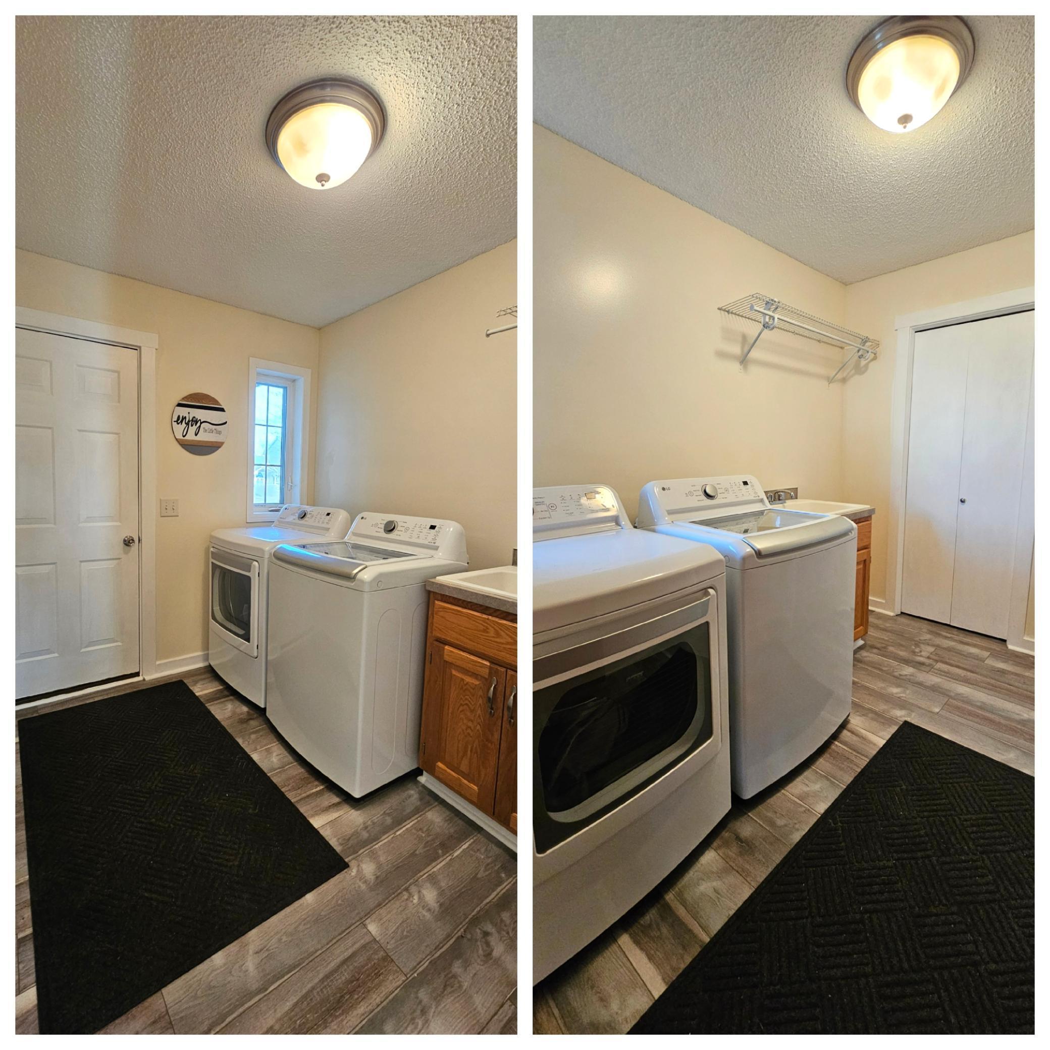 Large laundry room on main level.