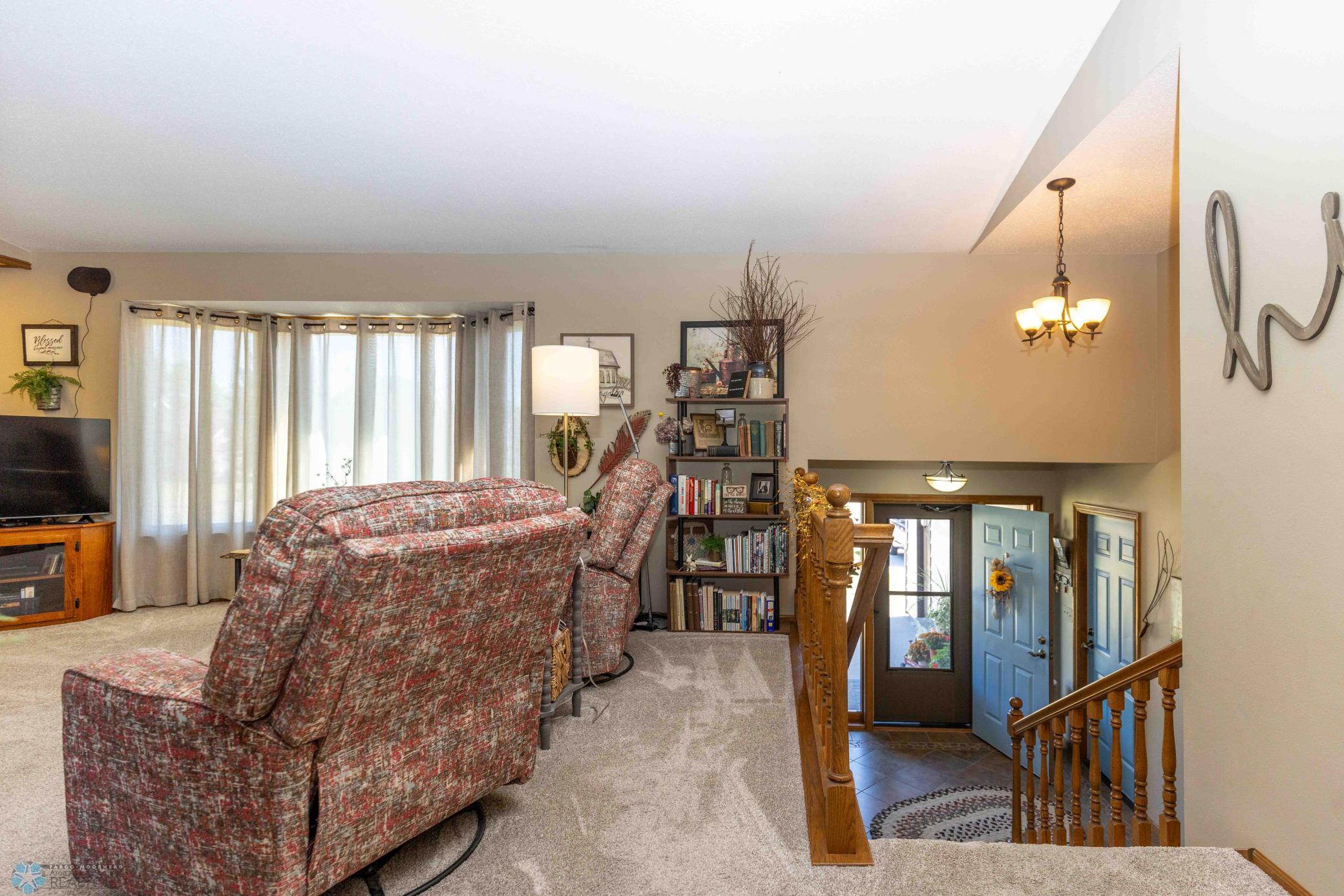 Upper level view of foyer