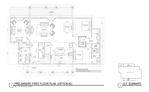 Main level floor plan option 2 for potential future build