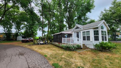 Unit 452 has a great 2013 Park Model and an additional area that feels like a 2nd lot.
