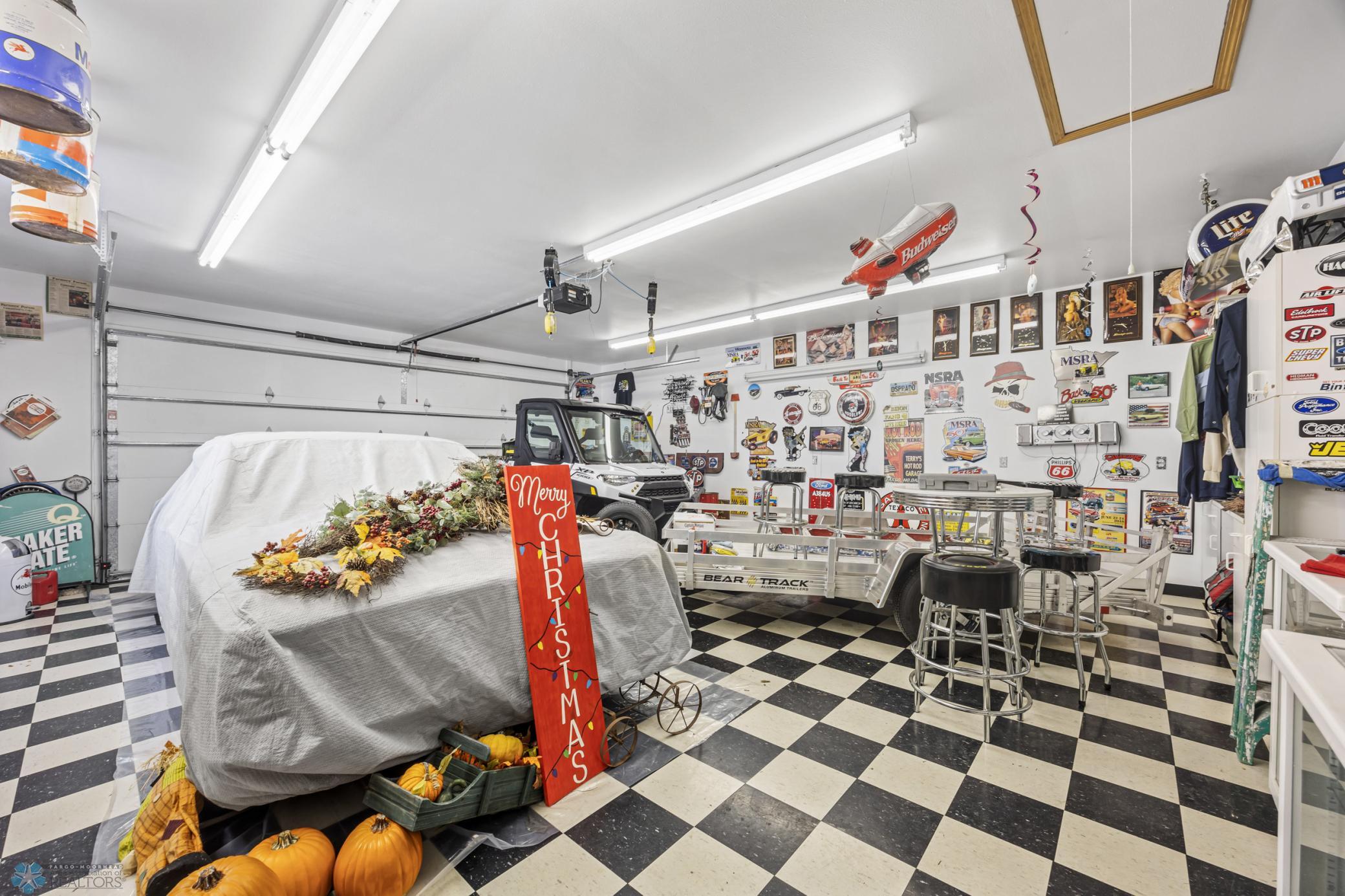 Heated over sized Garage