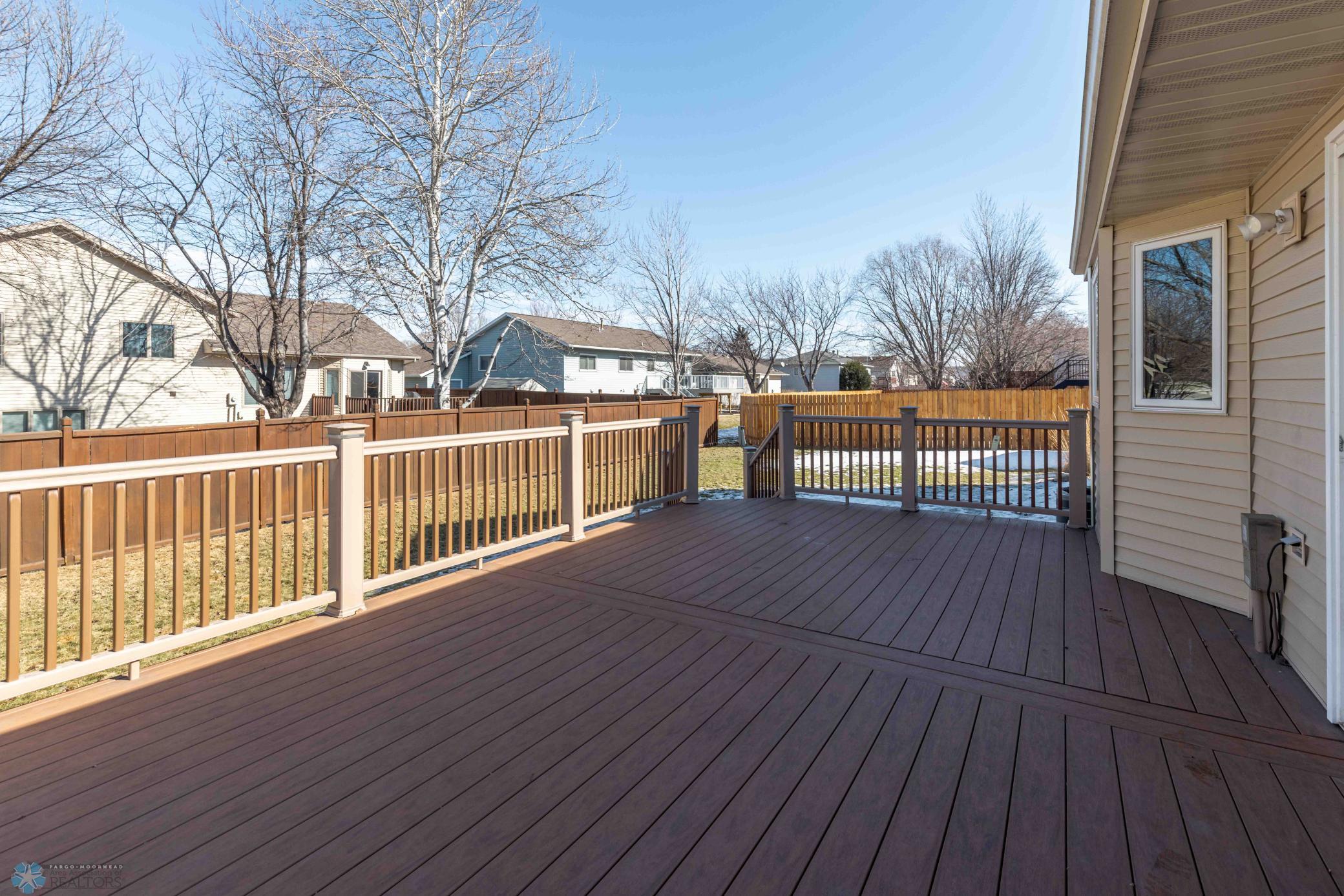 Over-sized maintenance-free deck