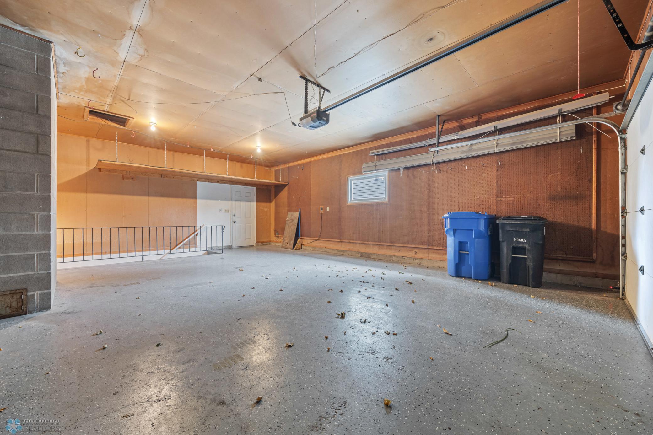 2 Stall Attached Garage w/ Epoxy Floor