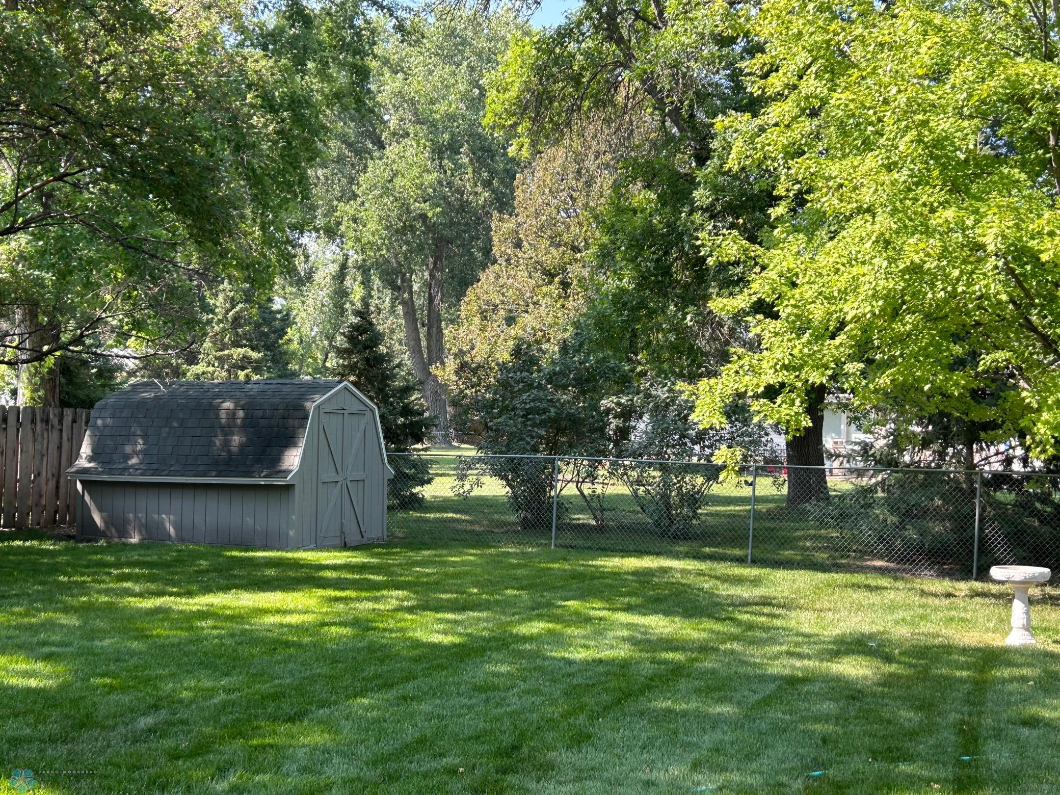 Shed in fully fenced Backyard