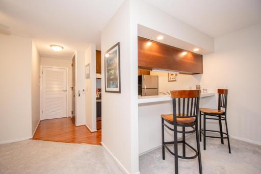 Front entry with large coat closet. Fun breakfast bar for easy entertaining!