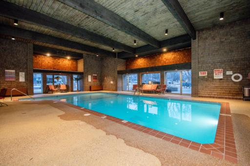 Spacious, heated pool for all residents! Plus a sauna!