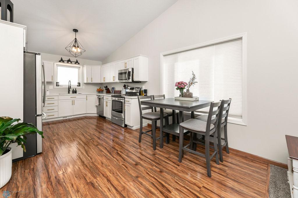 Dining area and kitchen