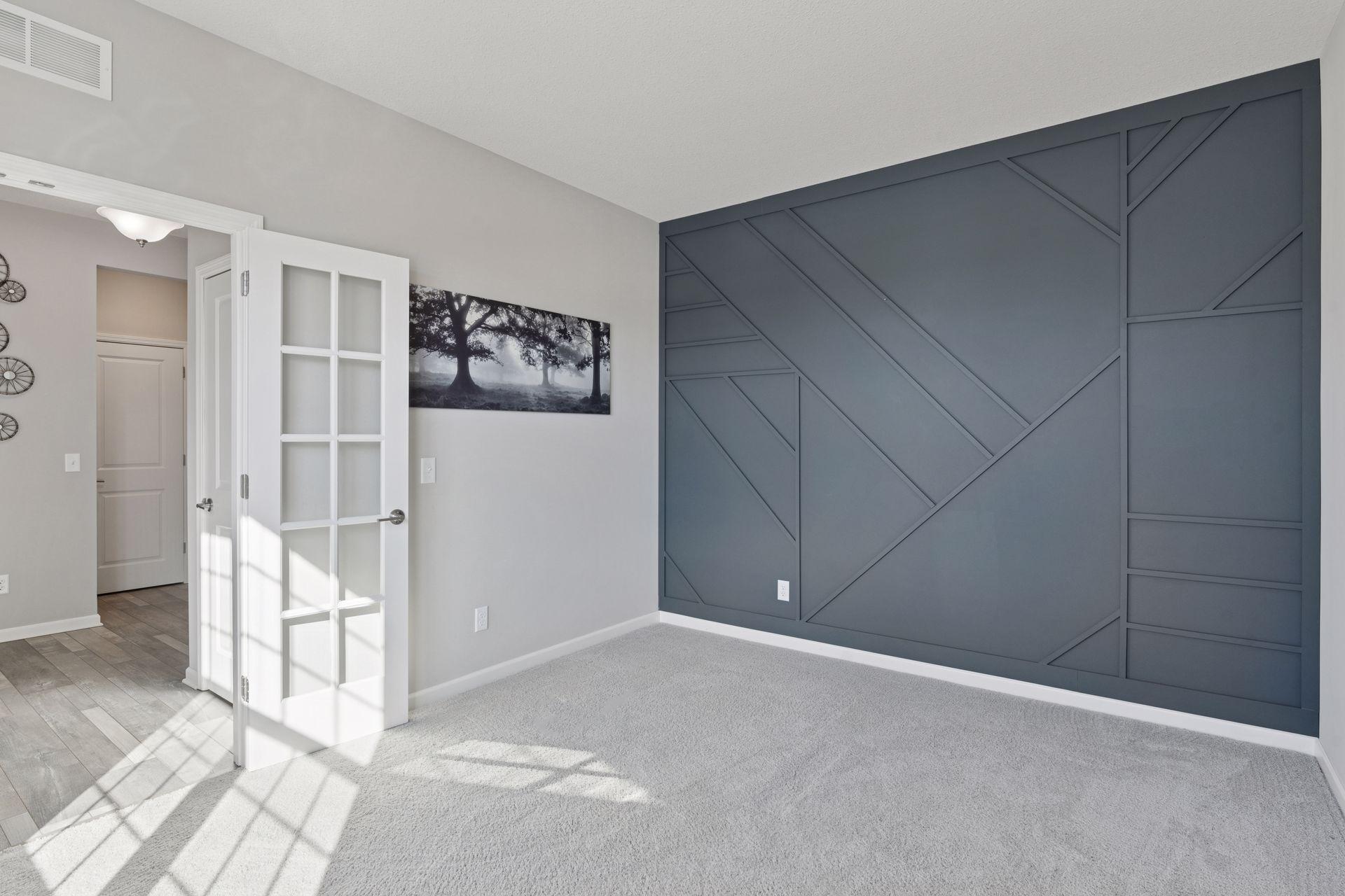 and really cool accent wall