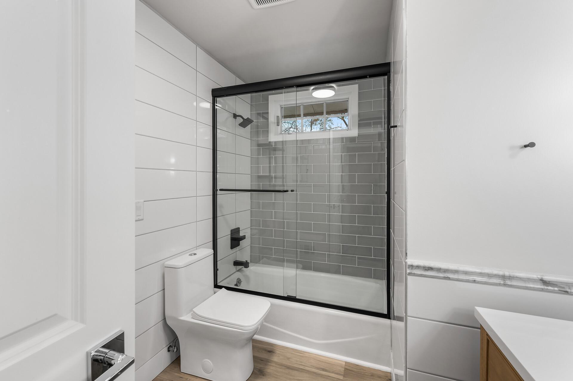 Another view of the updated bath.