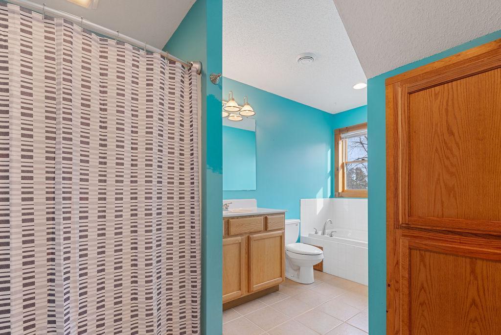 Primary suite features a large bathroom