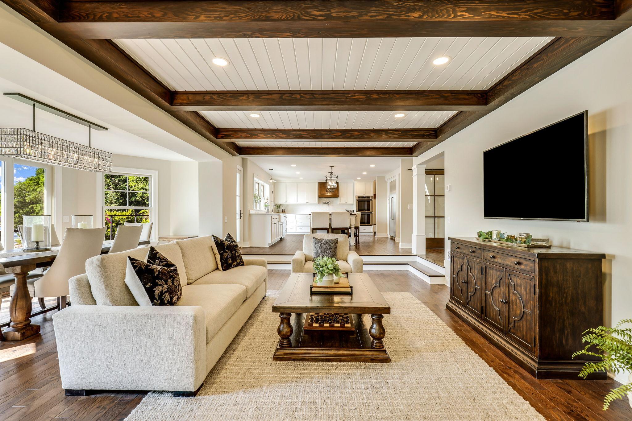The shiplap ceiling is one of the few features that remain from when sellers purchased it! The home was designed with comfort in mind. All exterior walls have Icynene Spray Foam insulation which makes the home quiet and draft free.