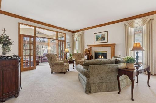 View from living room towards sunroom