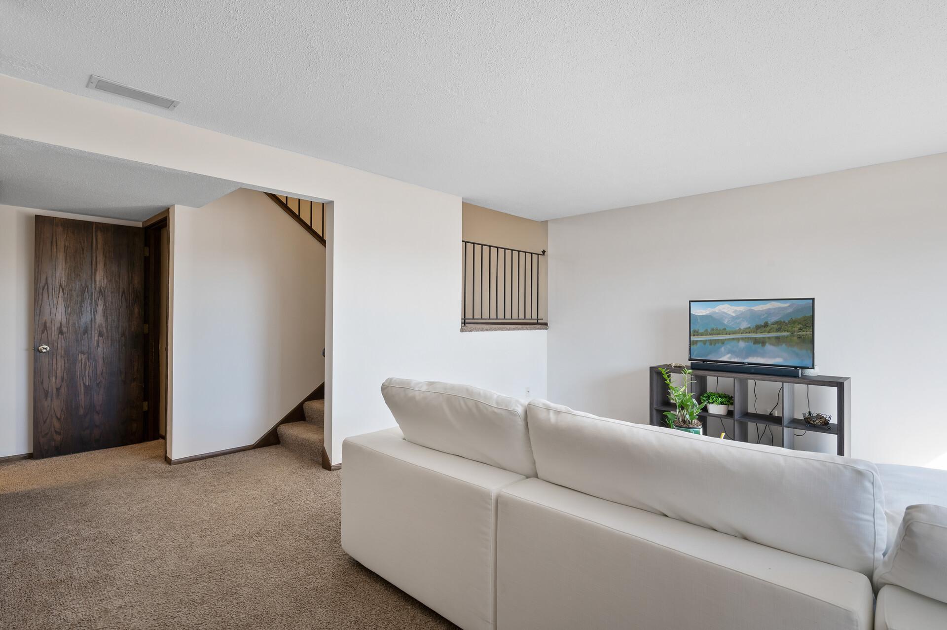 From the main entry you have easy access to the upper and lower level of the home