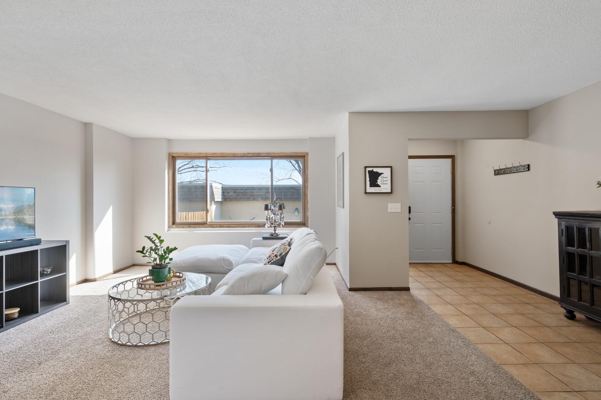 There is a large foyer to welcome guests into your home and convenient hooks for coats and bags.