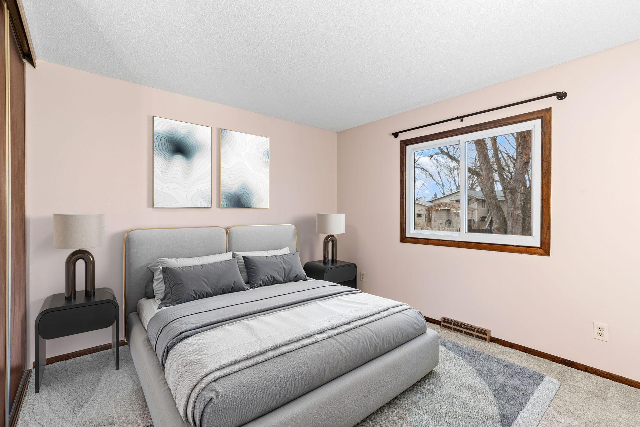 One of two main level beds