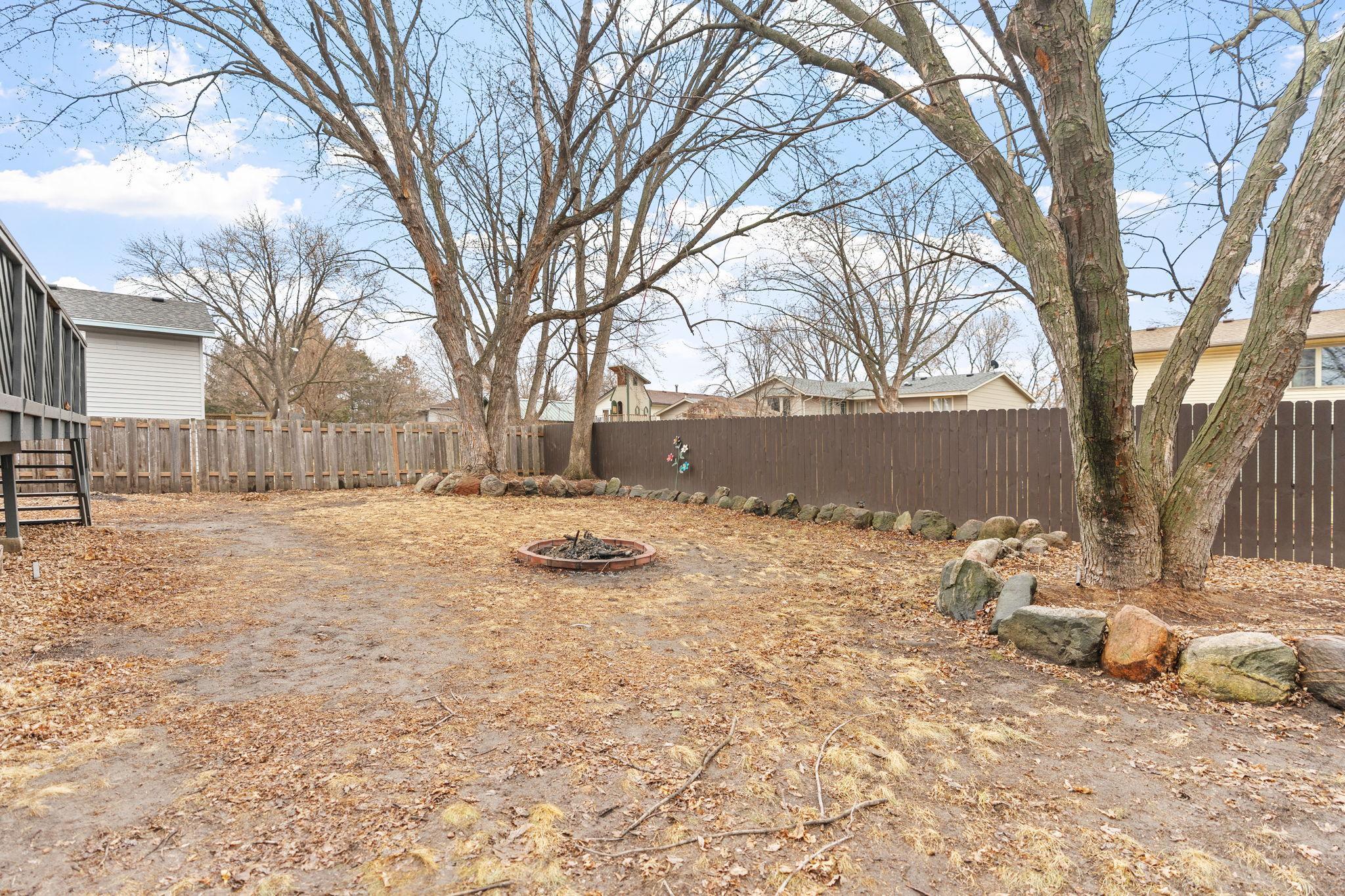 Great space for a garden, bonfire, yard games and more!