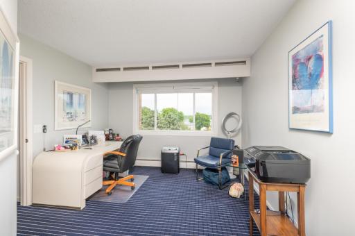 The bedroom next to the primary suite was made into this sitting area overlooking Jennings Bay! Great view again!