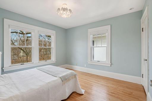 Bedroom on 2nd floor with view of Minnehaha Creek