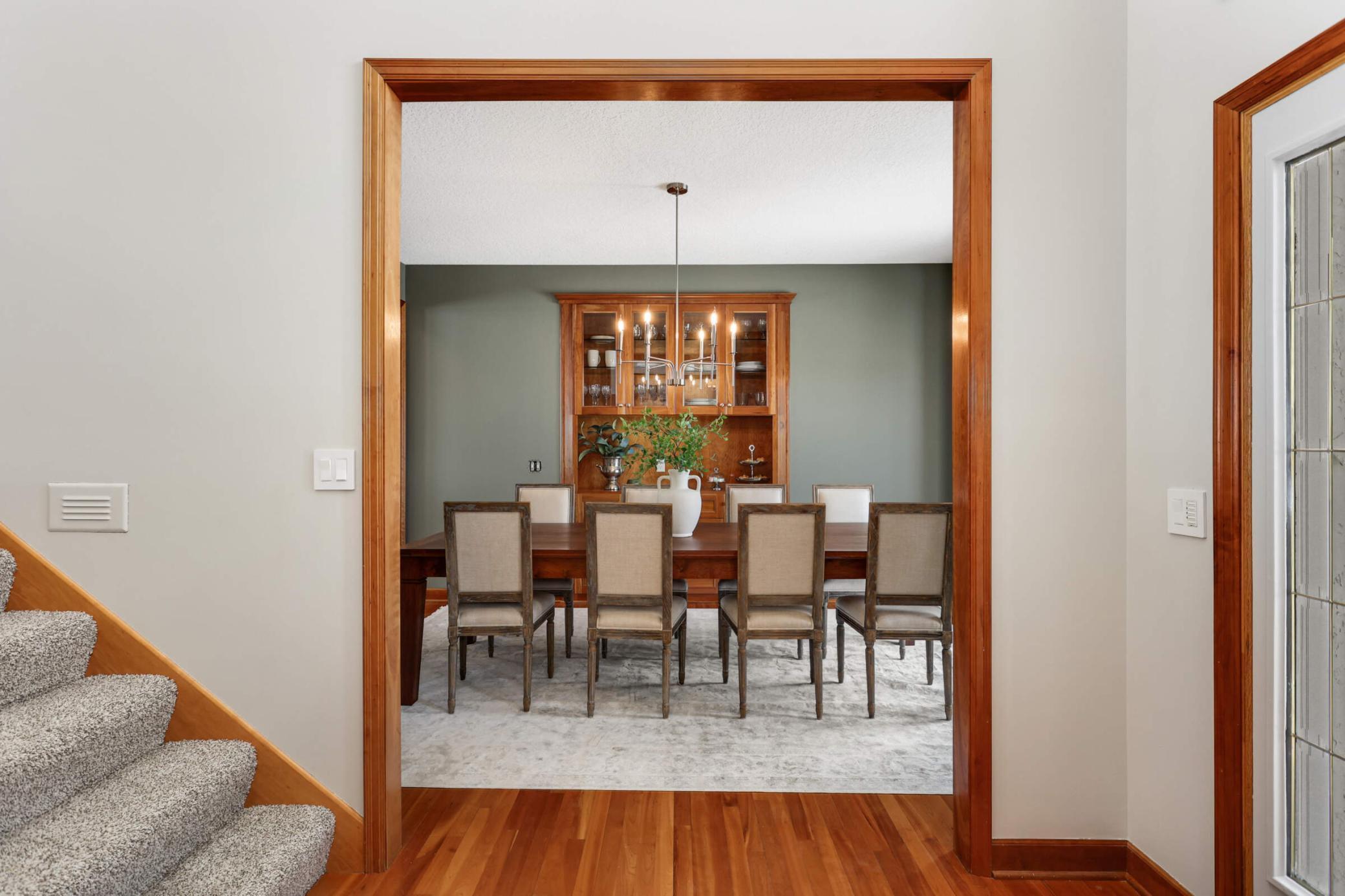 Beautiful formal dining room that is perfect for holiday and social gatherings
