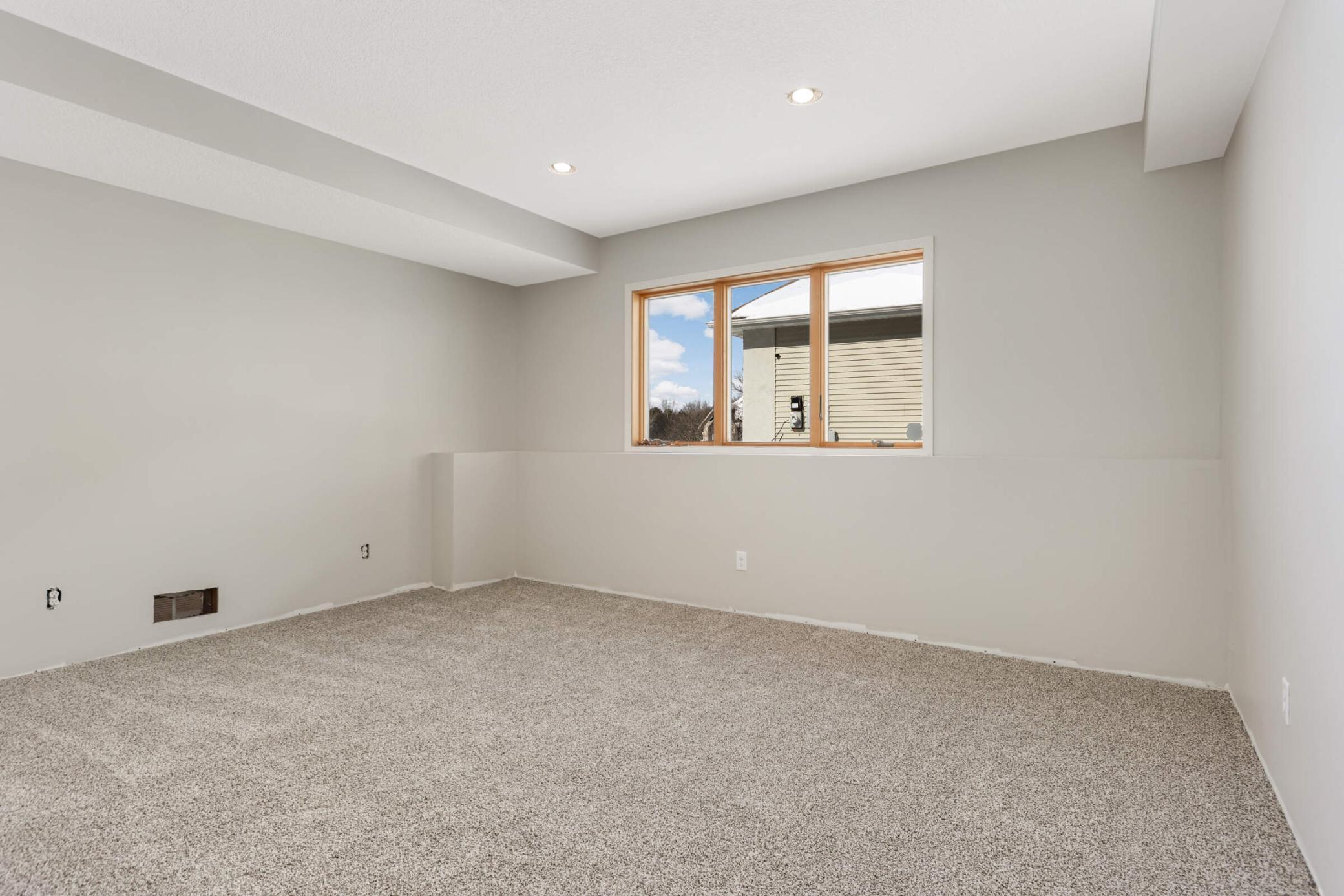 Lower level includes another bedroom and flex room