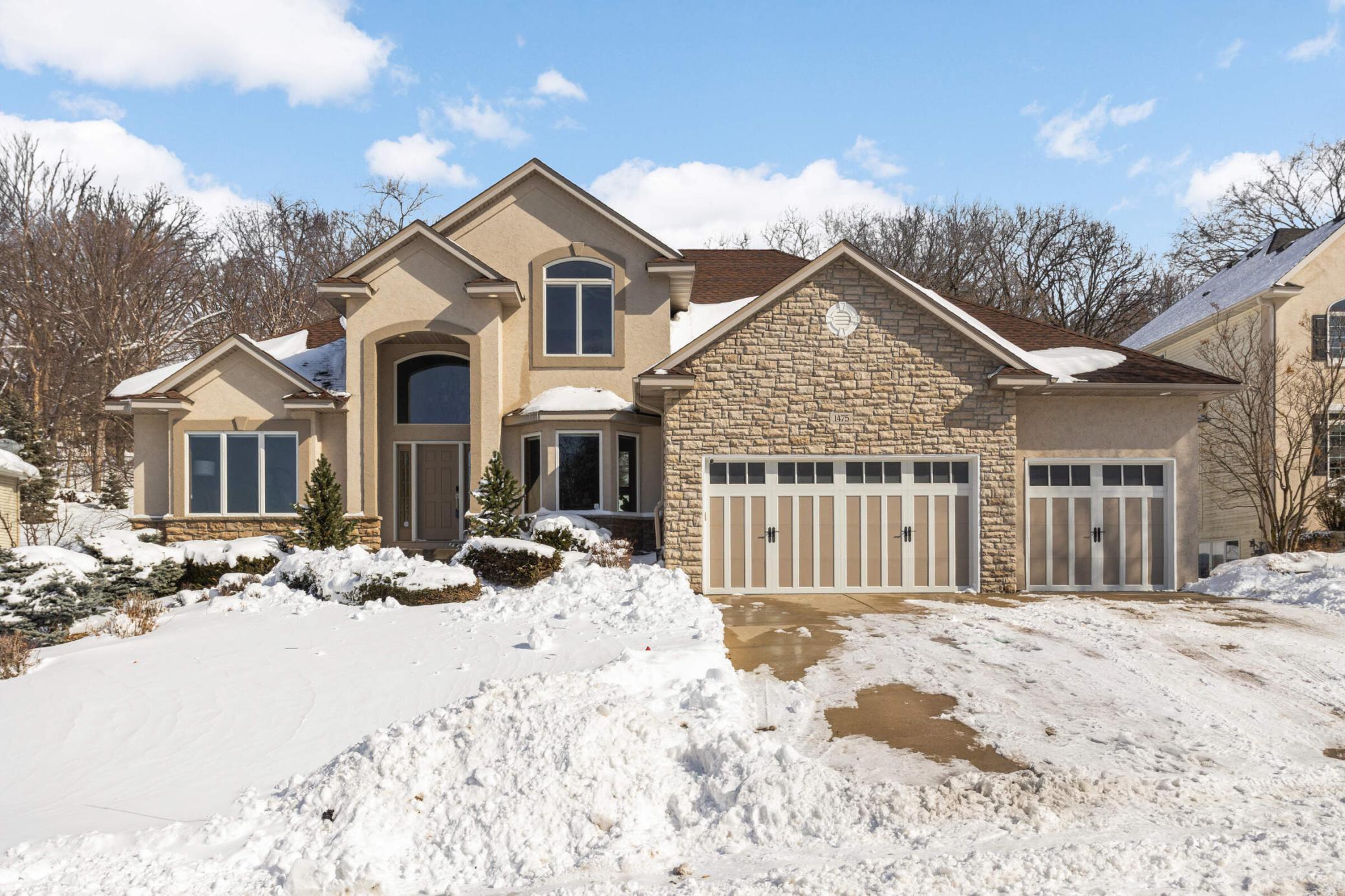 Amazing curb appeal (snow enhanced) of your new home!