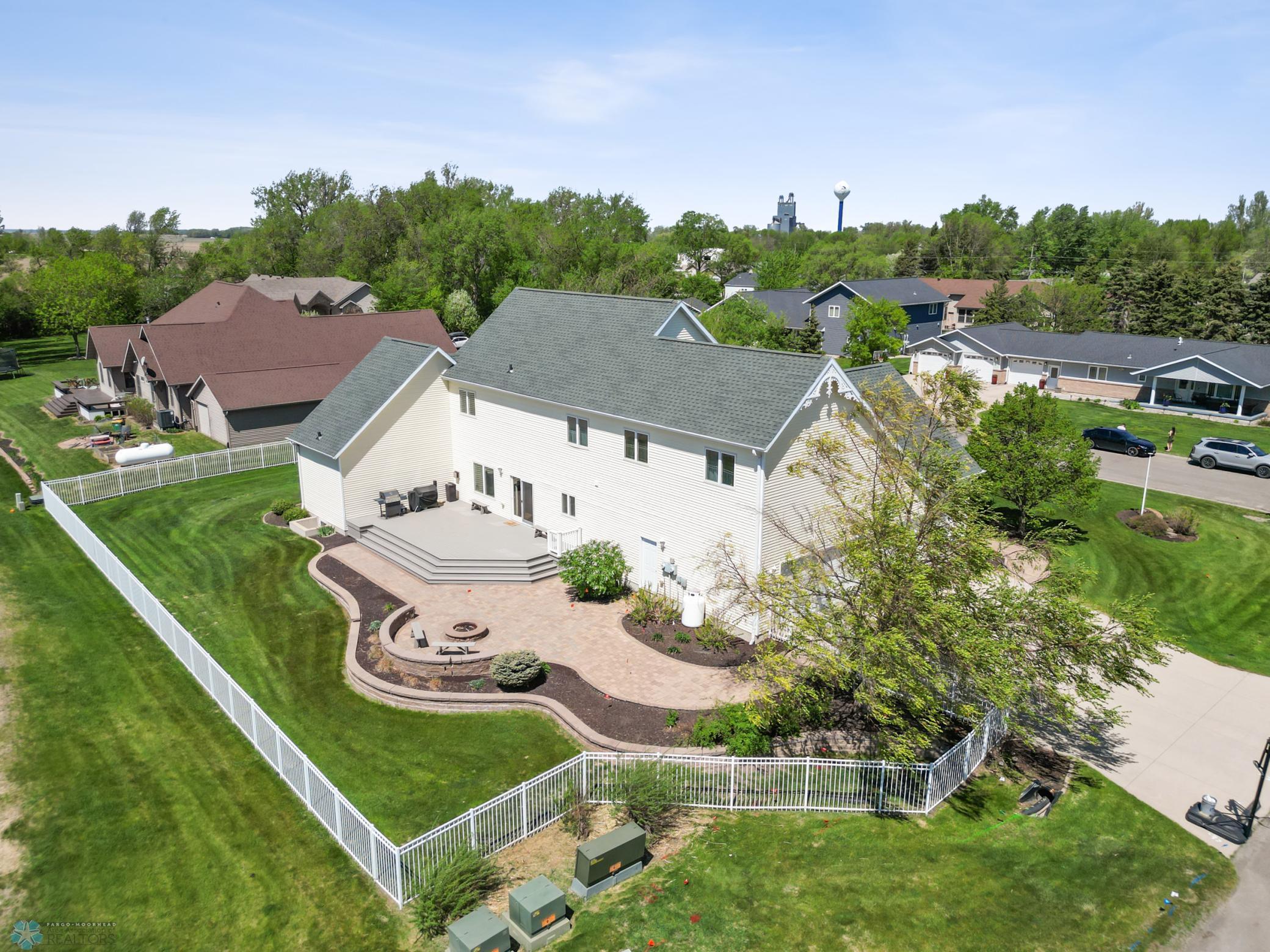 Aerial of backyard