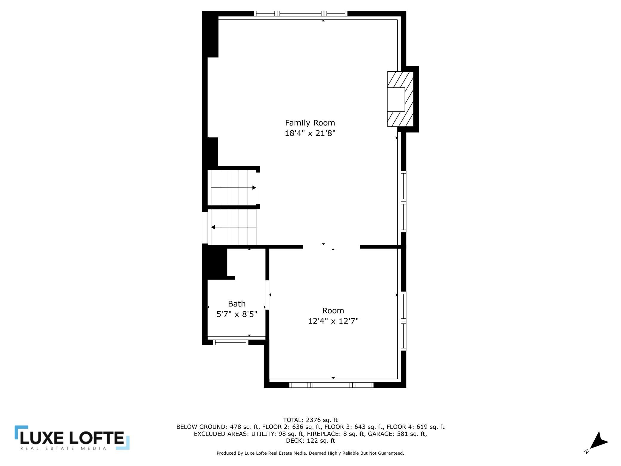 Lower level floor plan