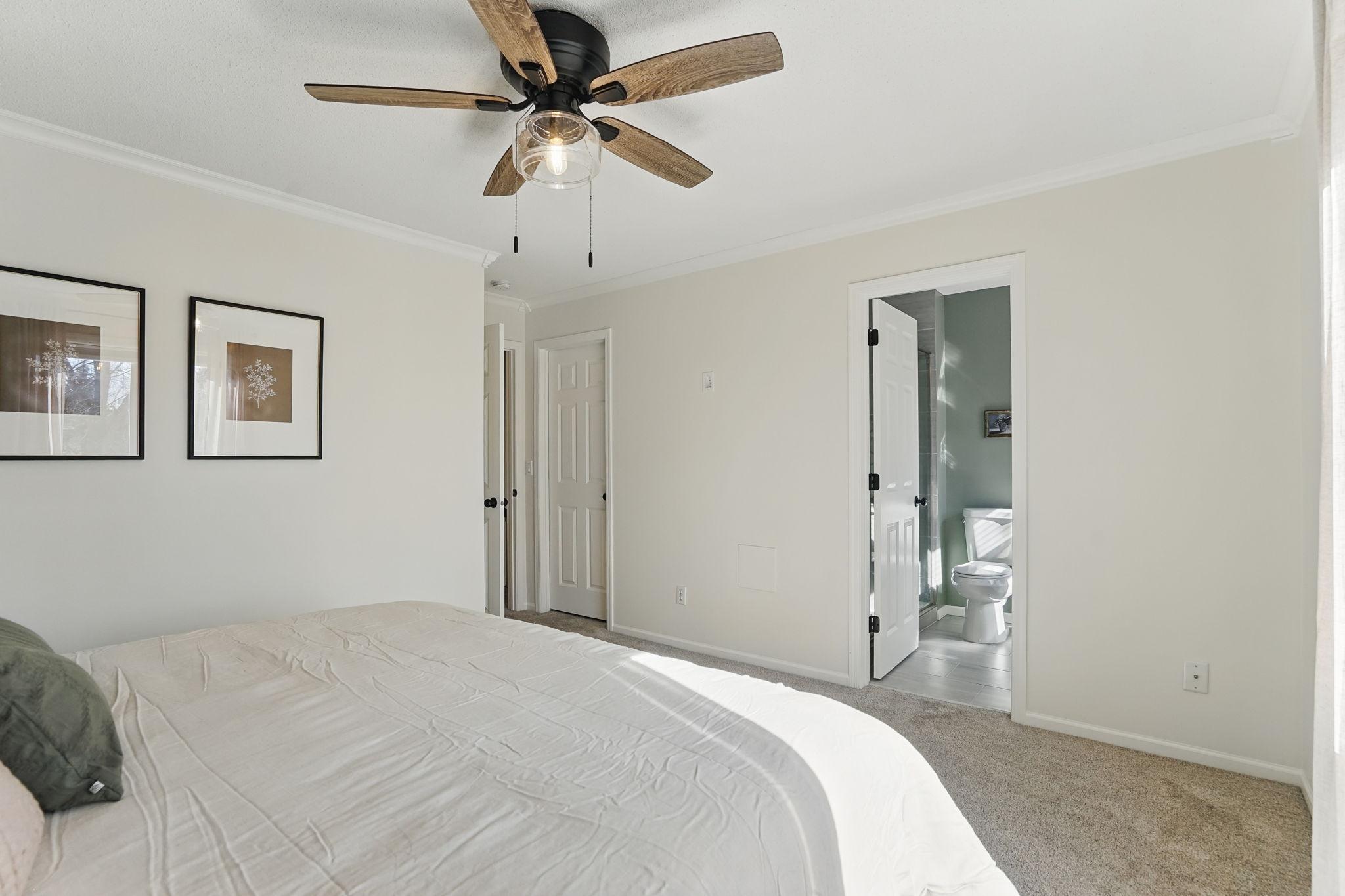 There is a walk-in closet attached to the primary bedroom