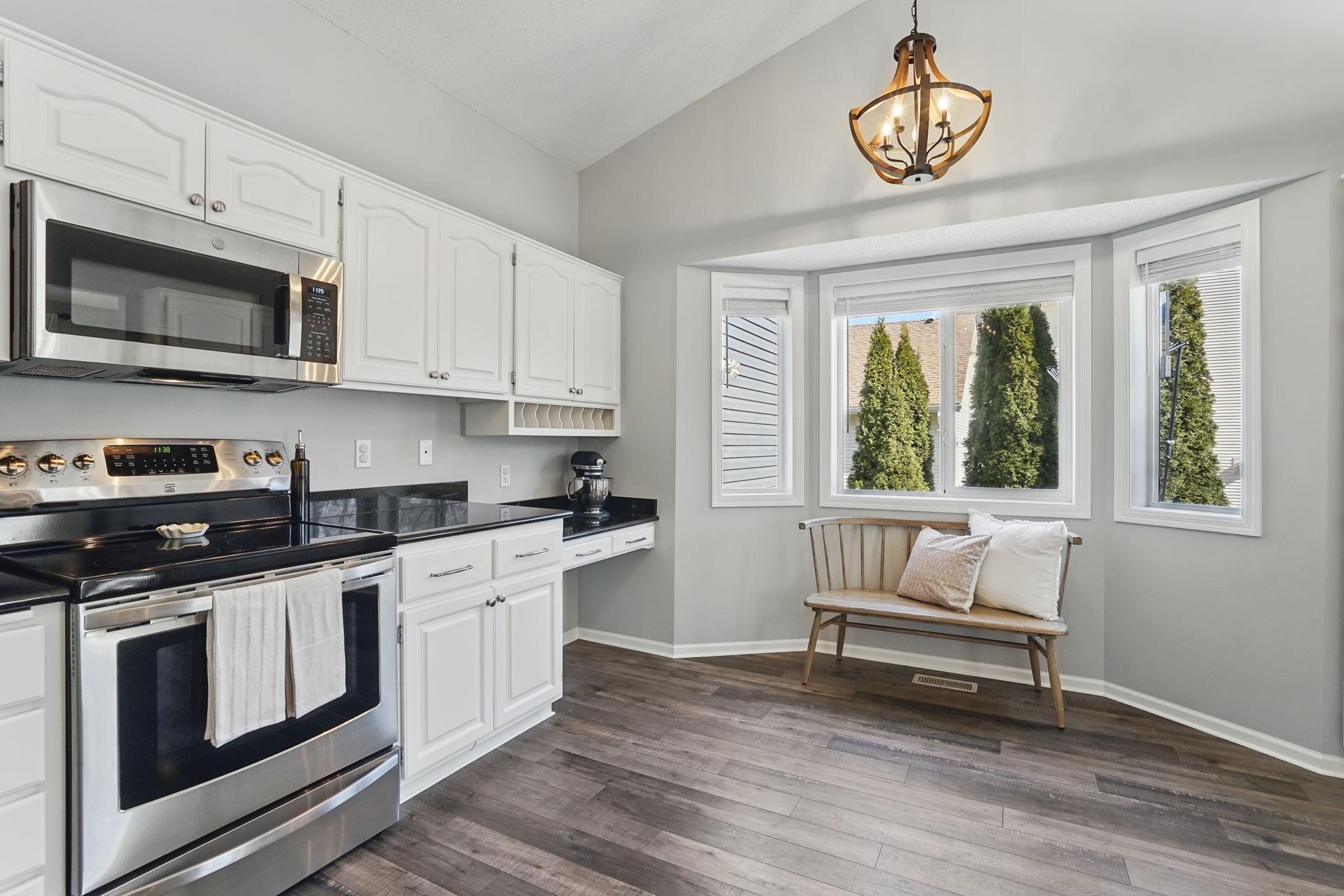 Open kitchen with natural lighting