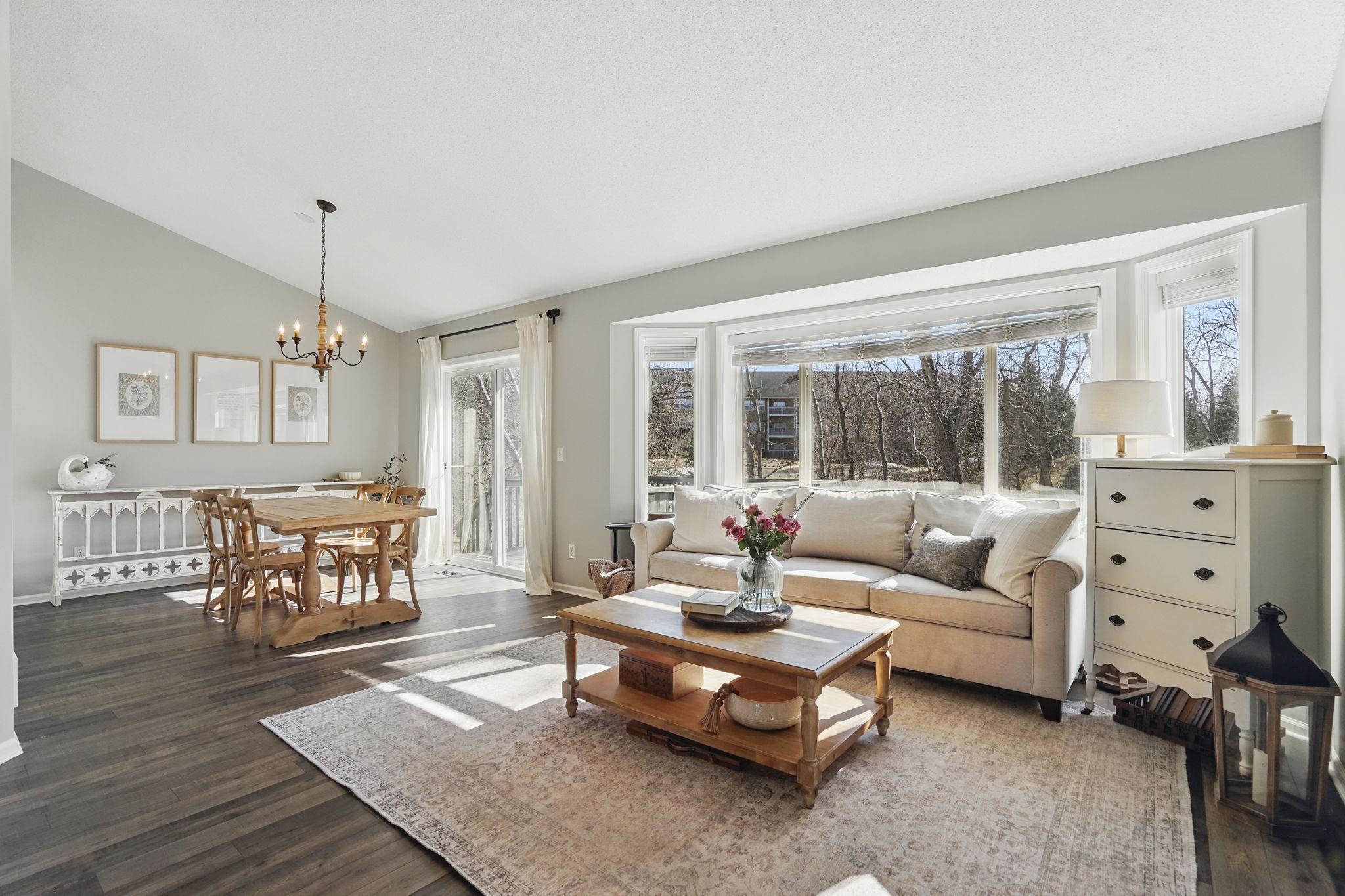 This has been extensively renovated in recent years with new flooring, carpet, cabinets, and light fixtures replaced in 2019.
