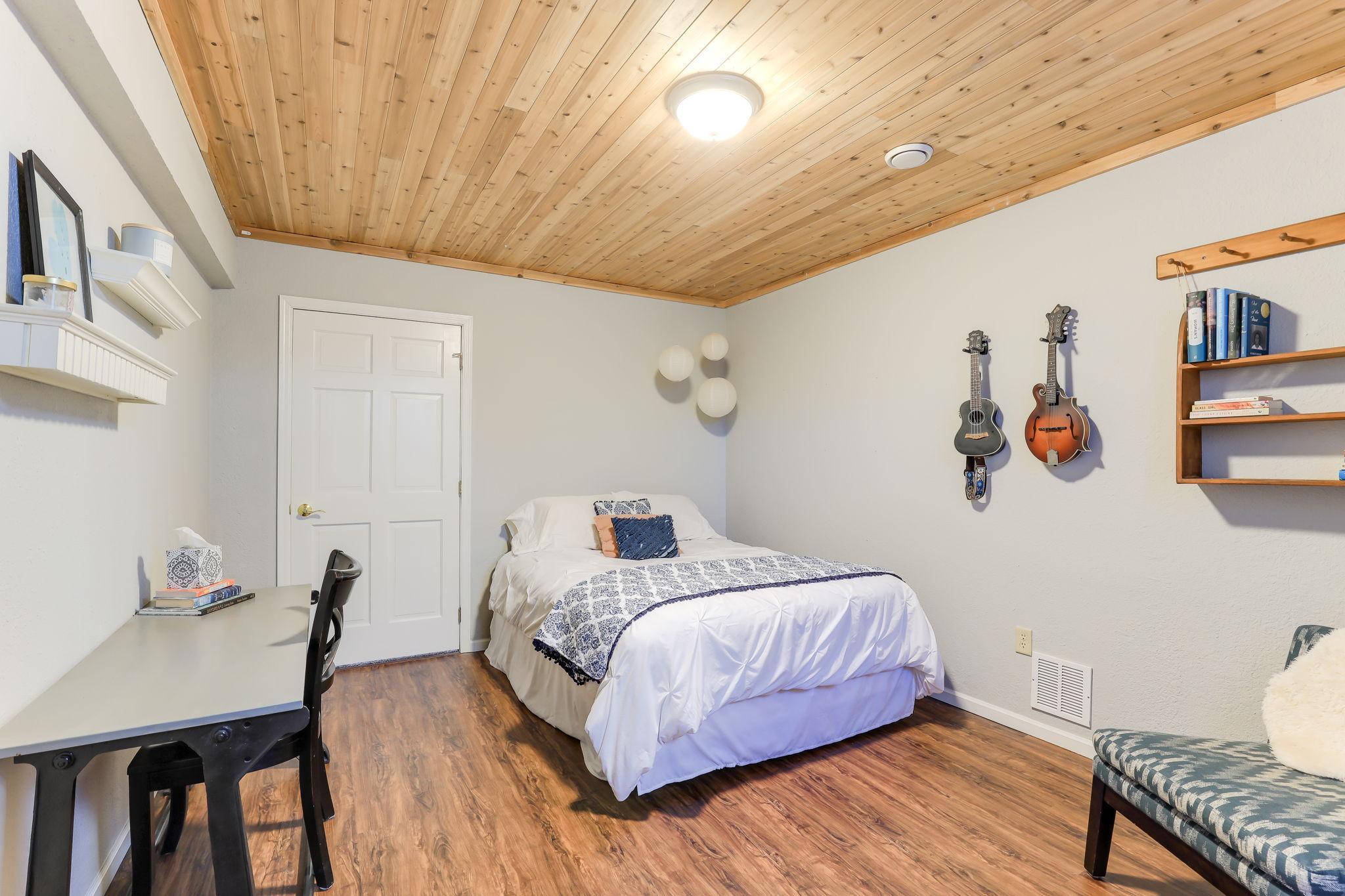 Lower level bedroom with walk-in closet