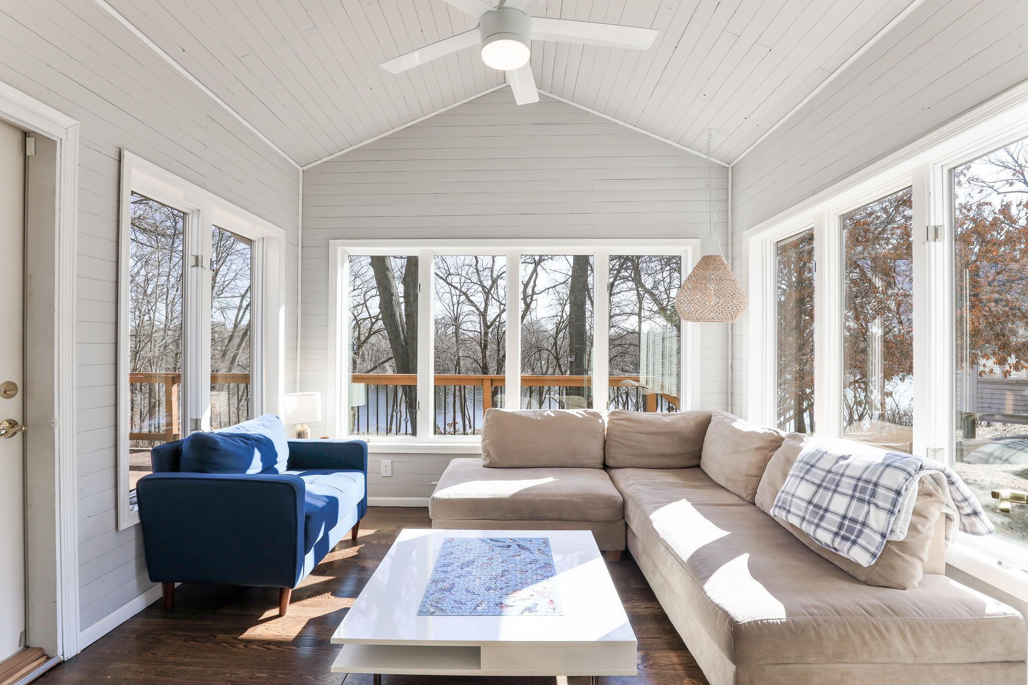 Gorgeous sunroom conveniently located right off of the living room