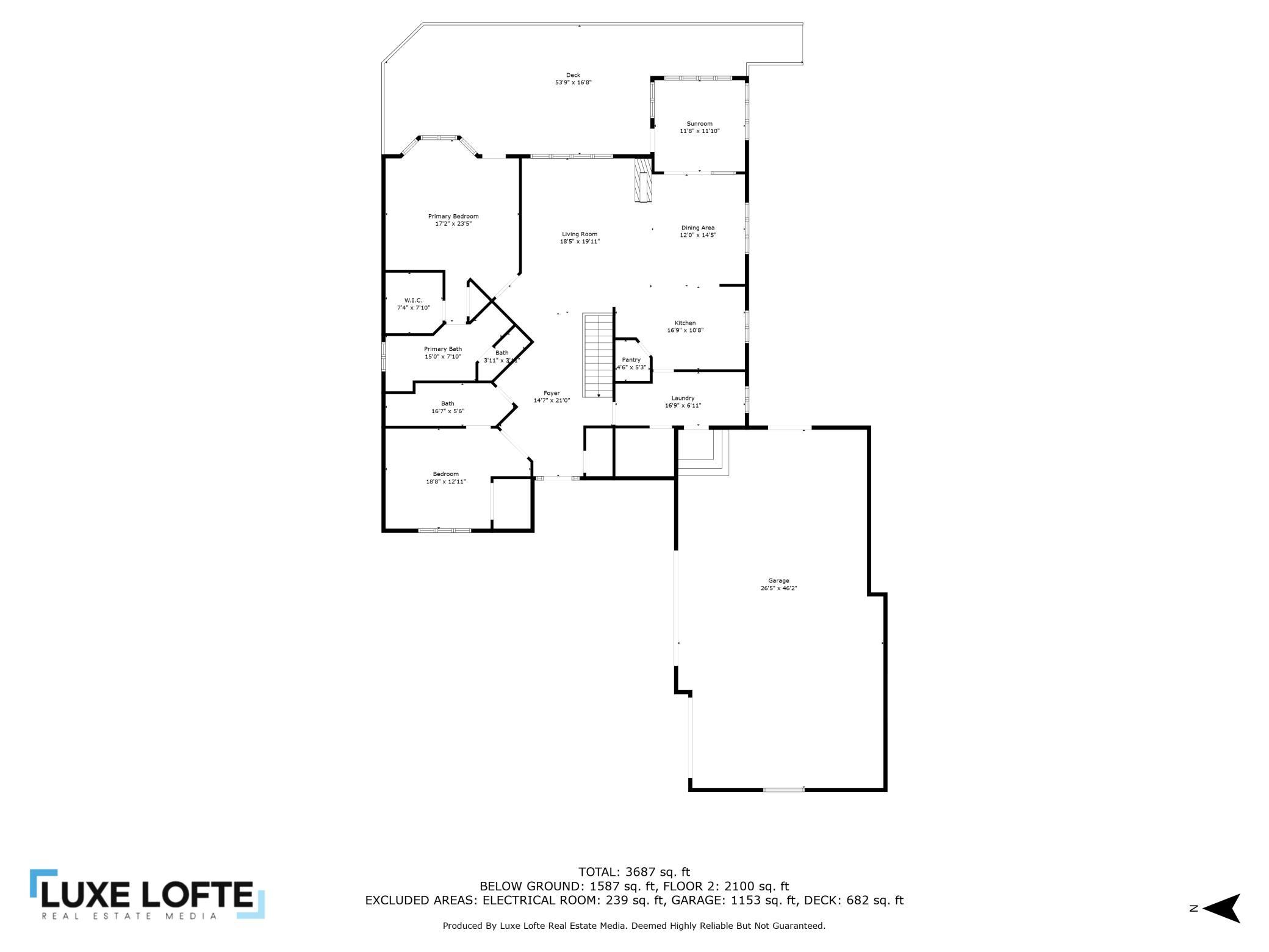 Main level floor plan