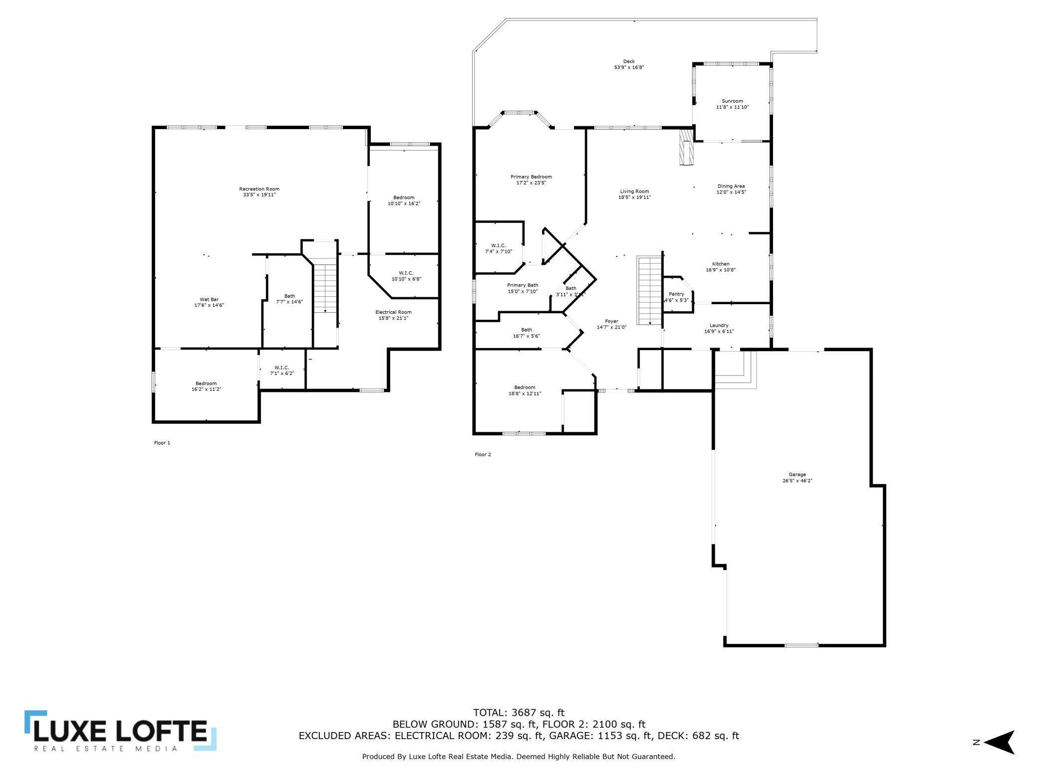 Floor plans for all levels