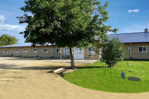 Side view of Barn and entrance to workers lounge; Morton built 1996; roof replaced 2018