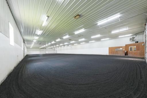 Heated 72' x 200' Indoor Arena with 6' x 25' viewing area; sand/rubber mix footing installed 2020; stereo system