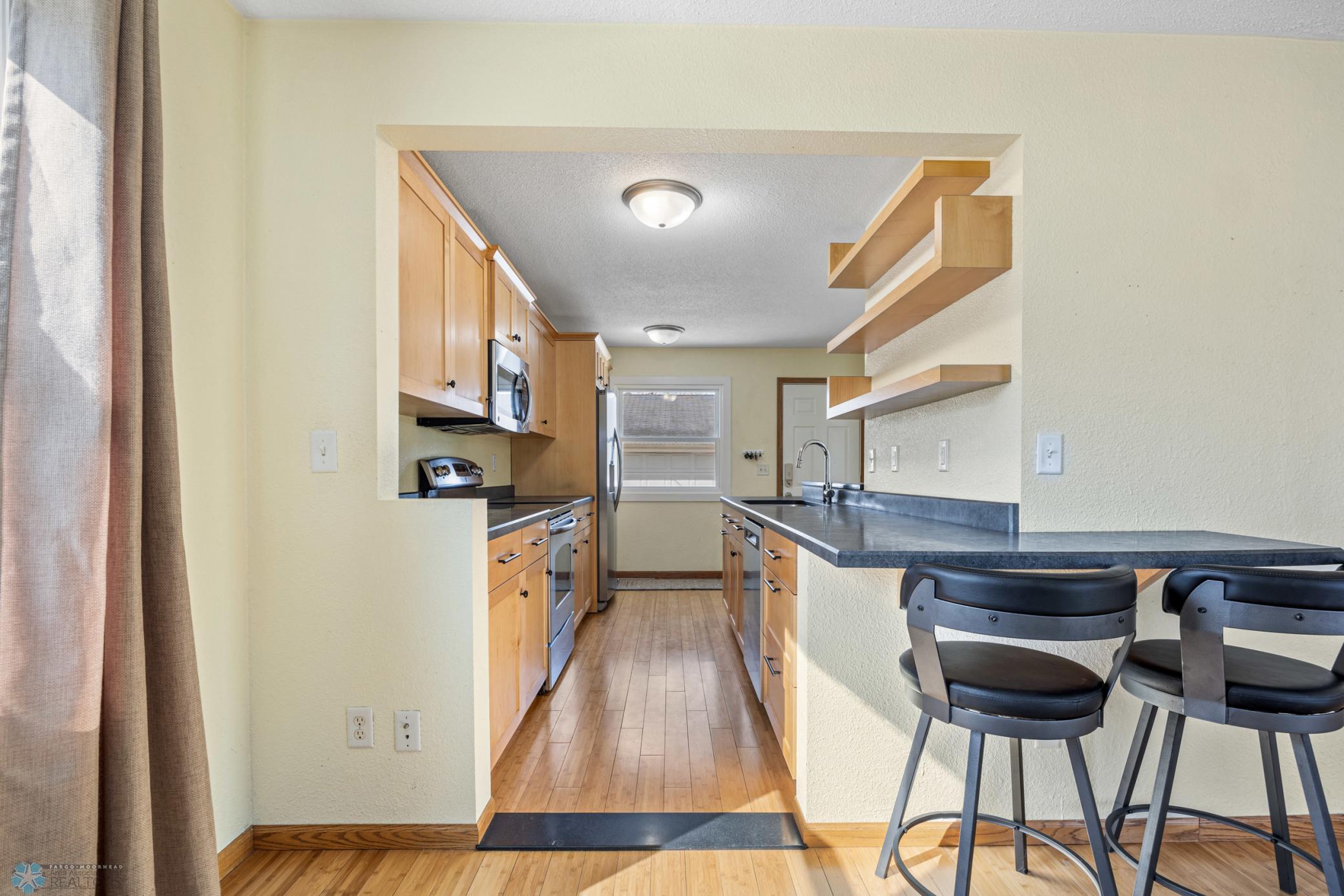 Kitchen with stainless appliances