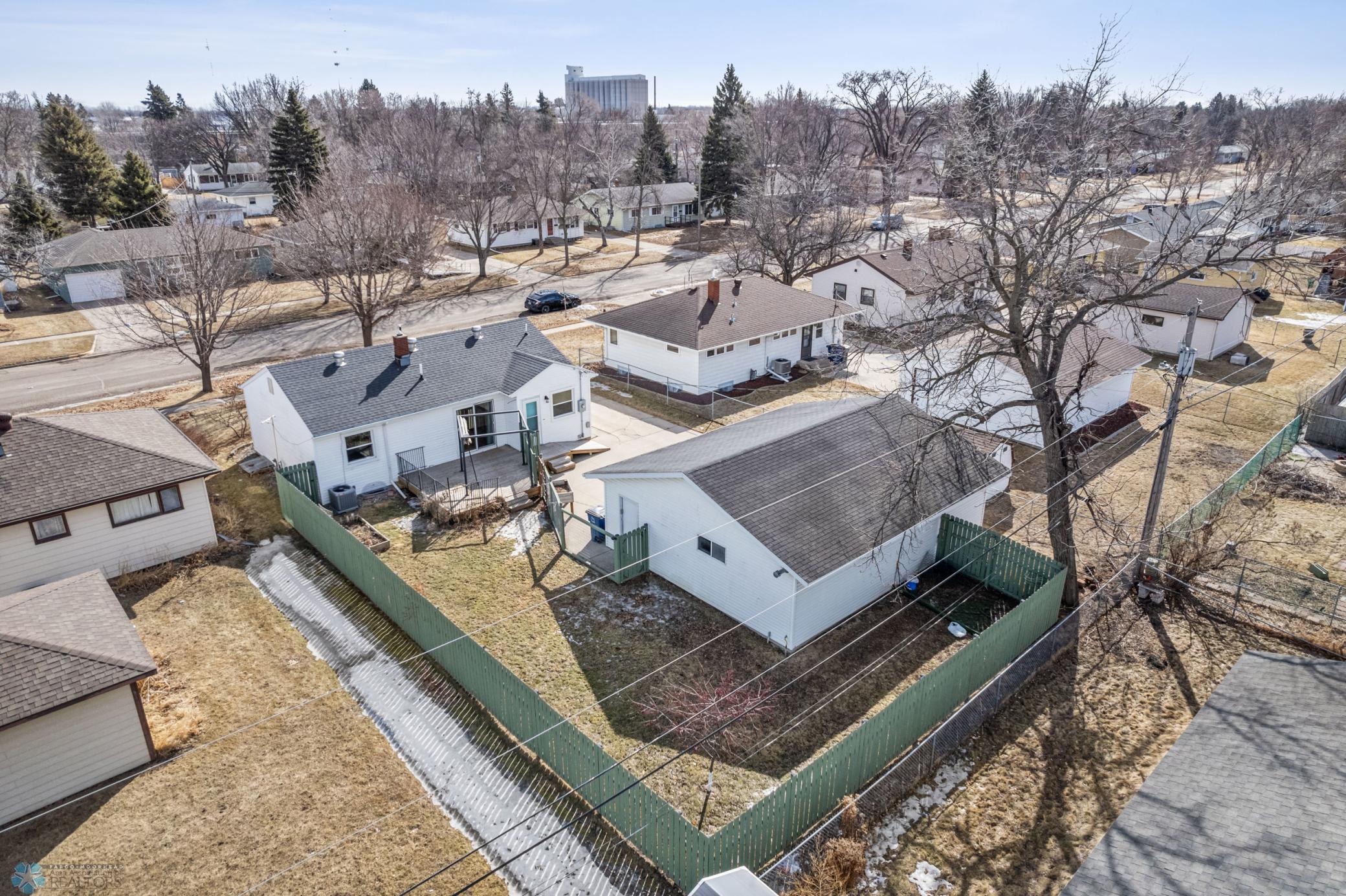 overhead view of yard