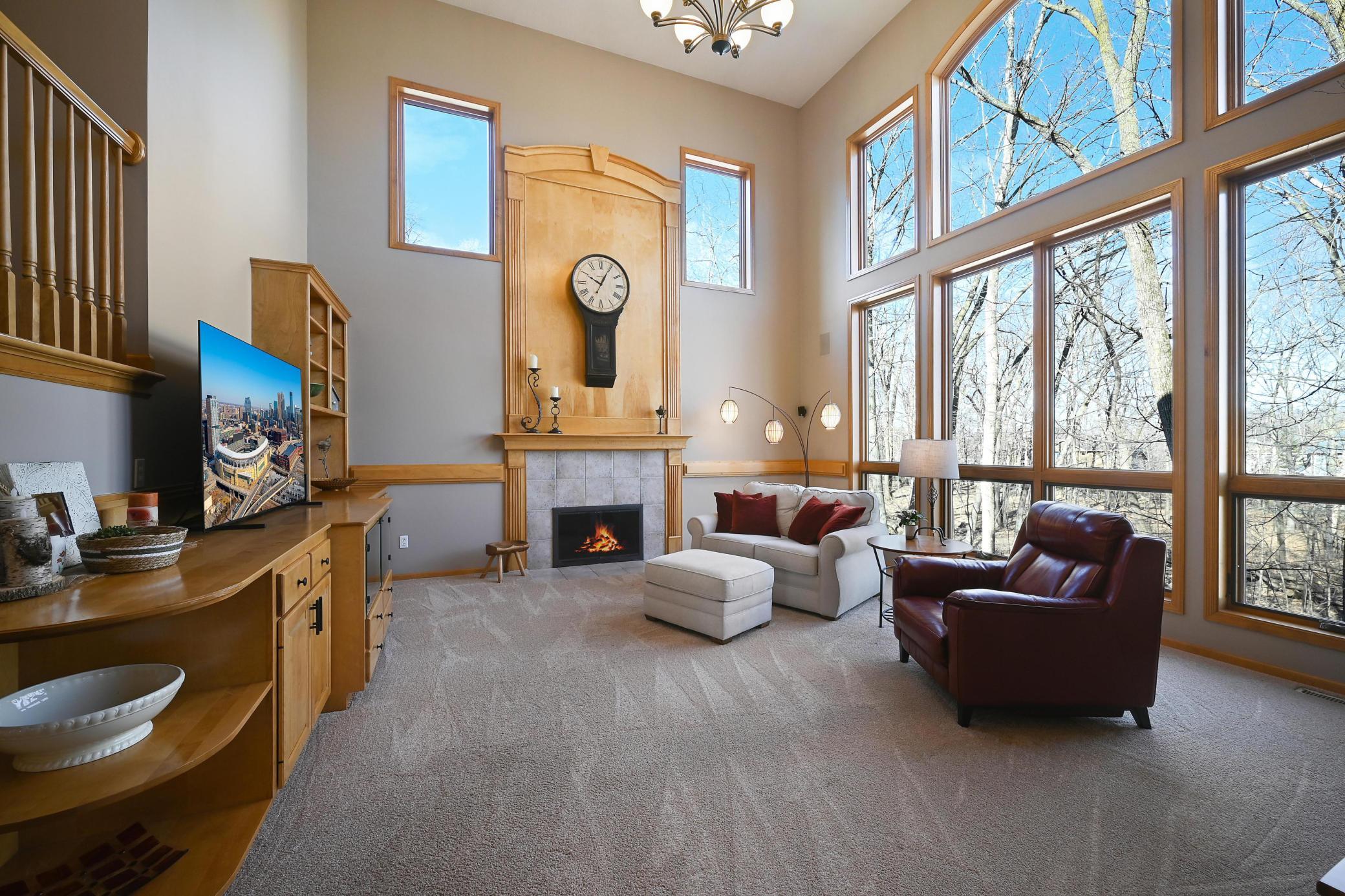Soaring windows and ceiling!